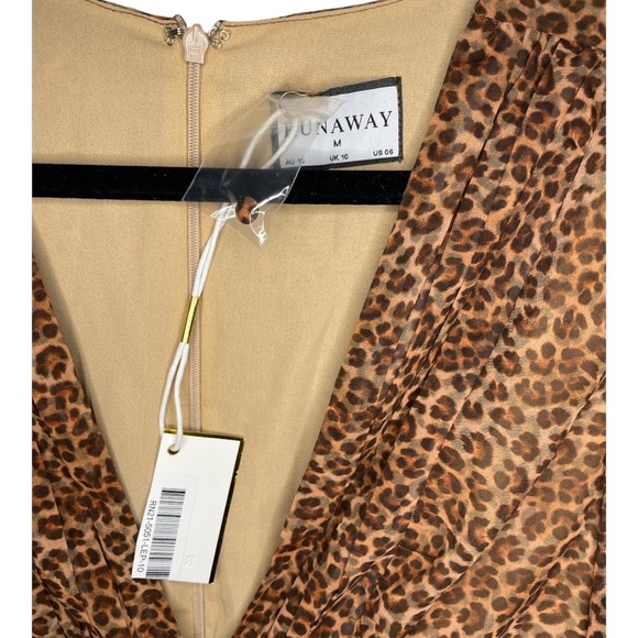 NWT JAUS Leopard Print Midi Dress Size M / 6 - Picture 6 of 7